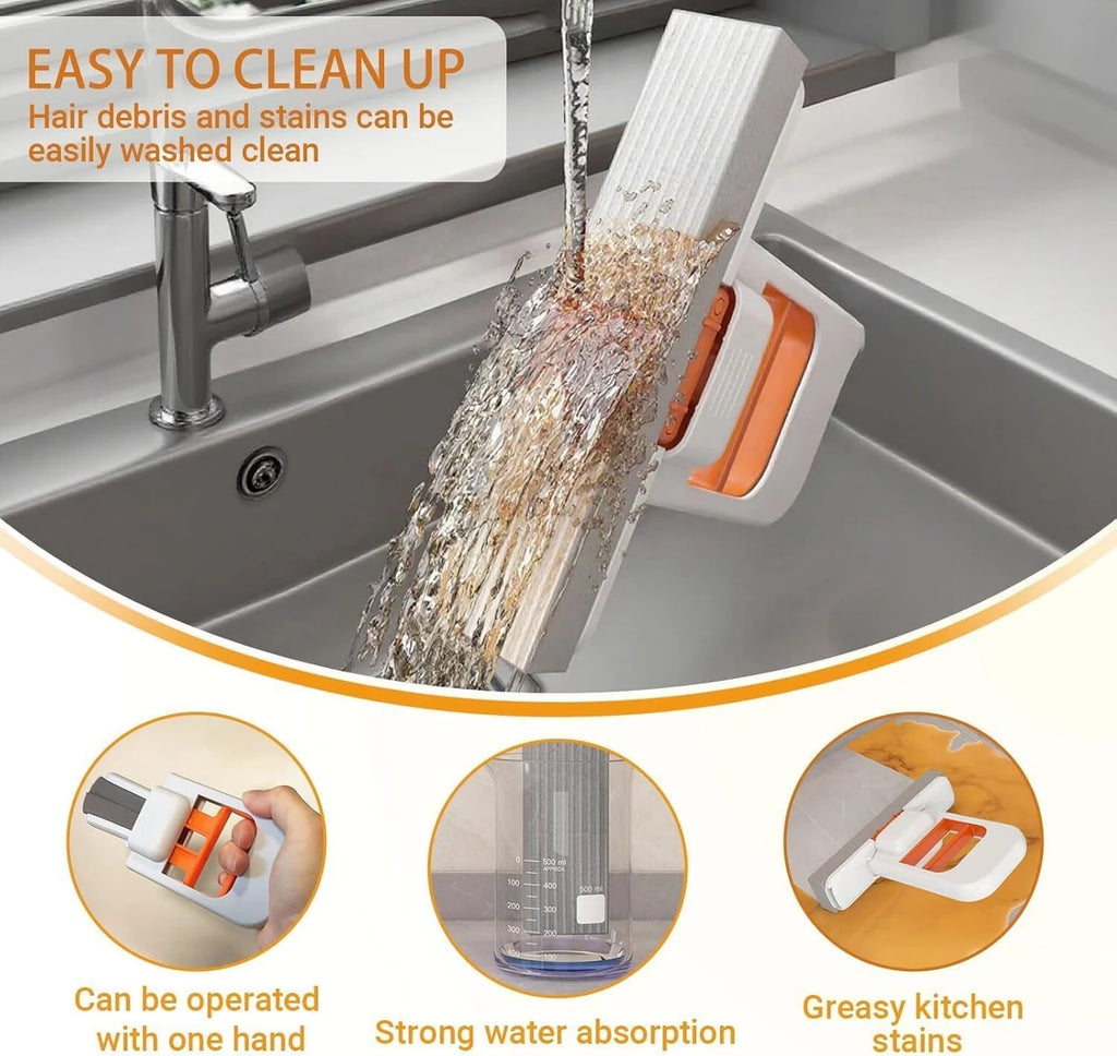🧹 Mini Hands-Free Squeeze Sponge Mop – Portable Desktop & Glass Cleaning Mop