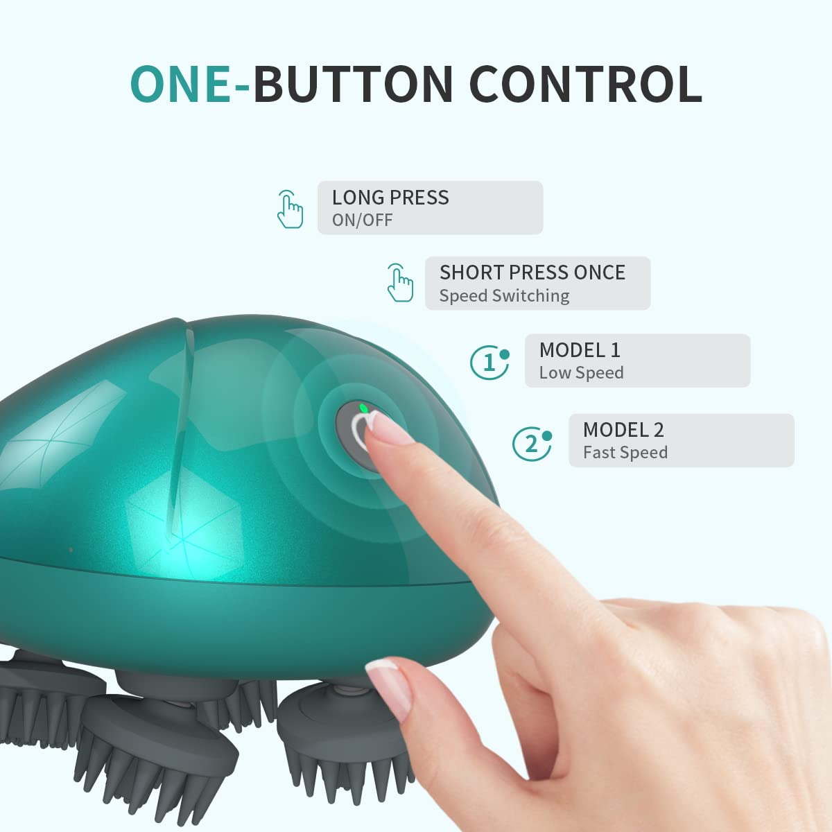 Smart Electric Scalp Massager – Waterproof Head & Body Stress Relief Tool