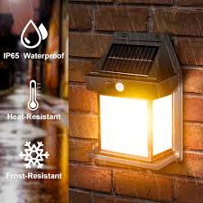 Solar Outdoor Wall Lantern – Waterproof Motion Sensor Garden Light