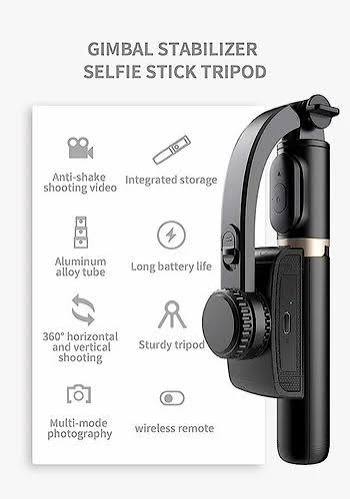 Q08 Handheld Single-Axis Gimbal Stabilizer & Tripod with Wireless Remote