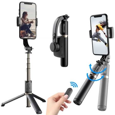 Q08 Handheld Single-Axis Gimbal Stabilizer & Tripod with Wireless Remote