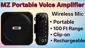 Portable Rechargeable Voice Amplifier with Wired Headset Microphone for teachers