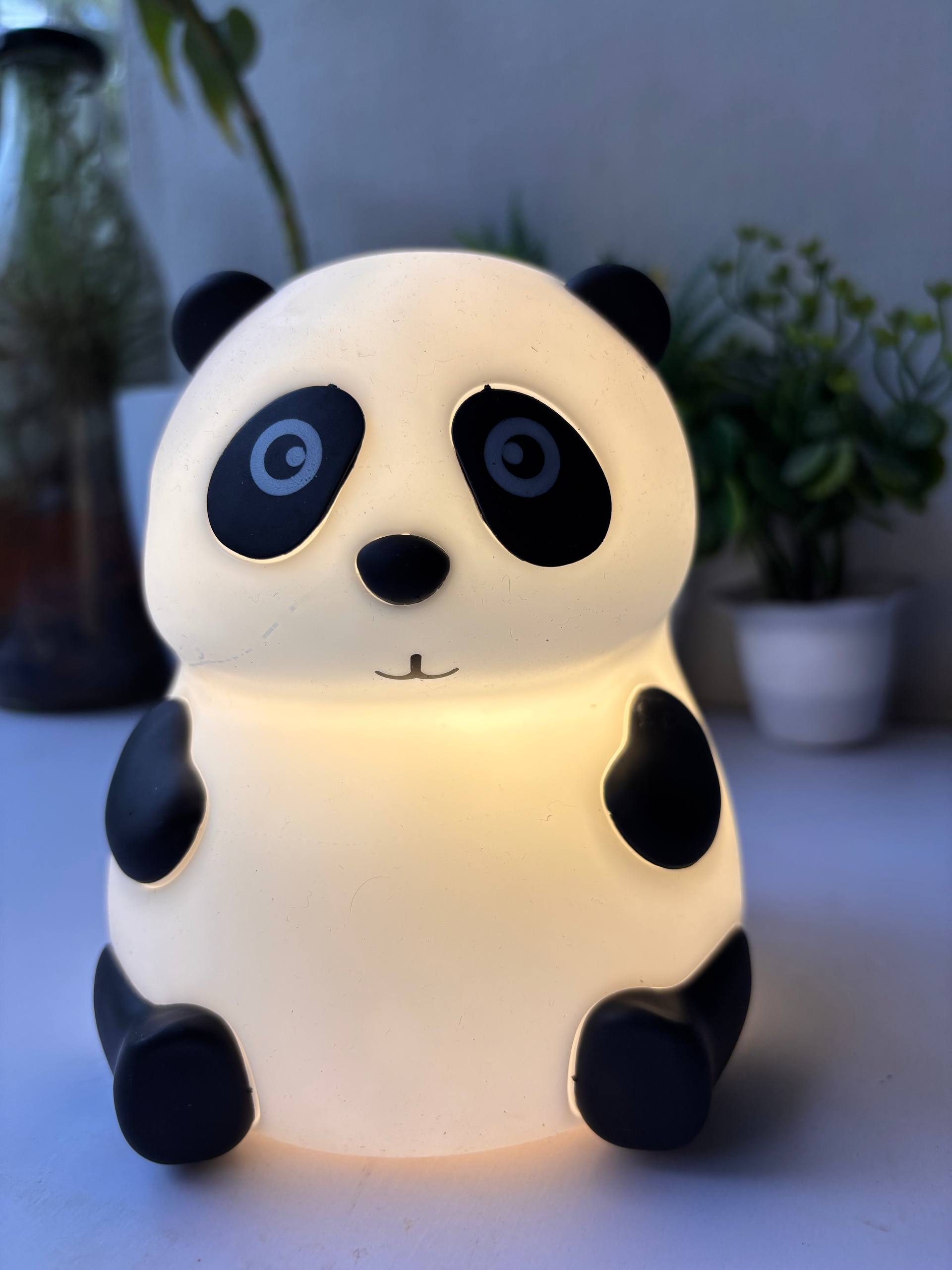 GlowyPanda™ – Squishy Silicone Panda Night Light | Dimmable LED Bedside Lamp for Kids & Nursery Decor | USB Rechargeable