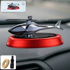 Solar-Powered Rotating Helicopter Car Air Freshener – Zinc Alloy Dashboard Decor