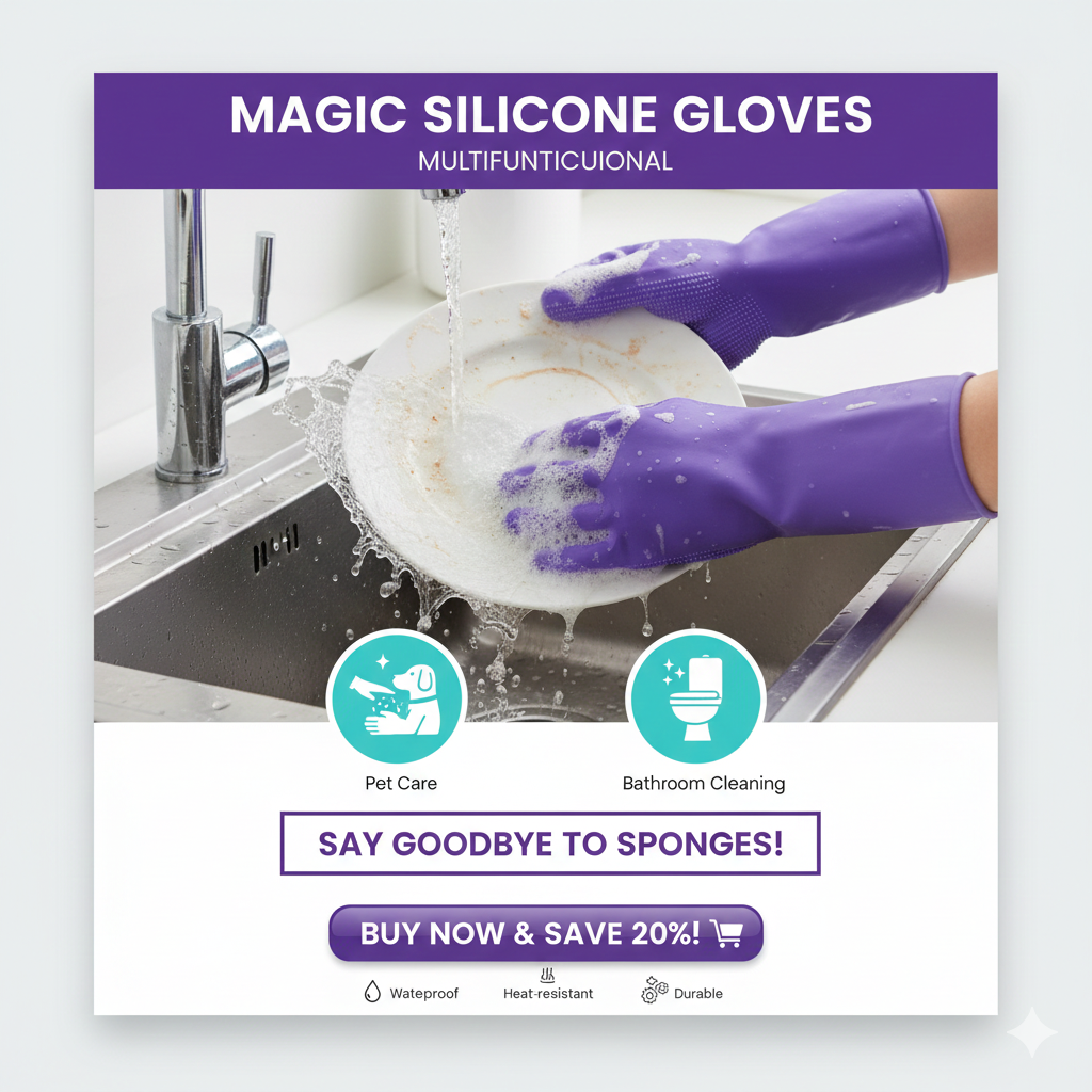 Magic Silicone Scrubbing Gloves: The Ultimate 2-in-1 Kitchen Revolution