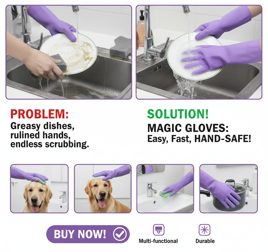 Magic Silicone Scrubbing Gloves: The Ultimate 2-in-1 Kitchen Revolution